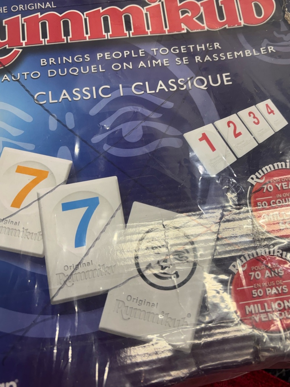 Rummikub Classic Family Tile Game - Blue/White